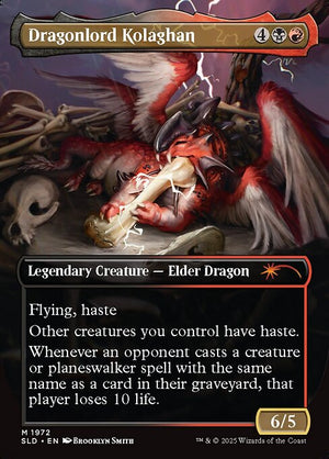 Dragonlord Kolaghan // Dragonlord Kolaghan (1972) [Secret Lair Drop] Reverse