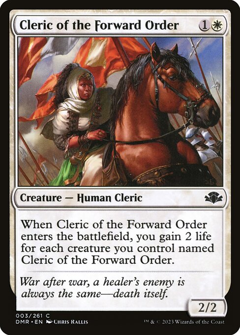 Cleric of the Forward Order (3) [Dominaria Remastered]