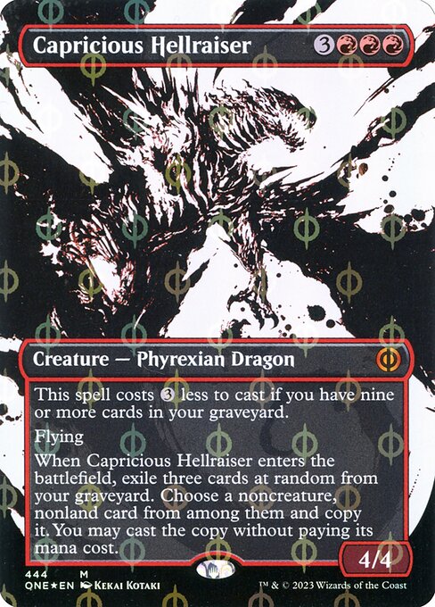Capricious Hellraiser (444) [Phyrexia: All Will Be One] [Showcase, Borderless]