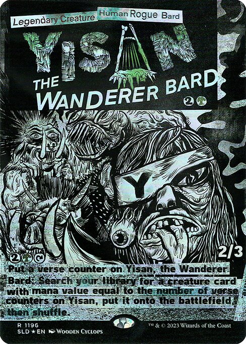 Yisan, the Wanderer Bard (1196) [Secret Lair Drop] [Borderless]