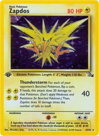 Zapdos (15) (15/62) [Fossil (Unlimited)]