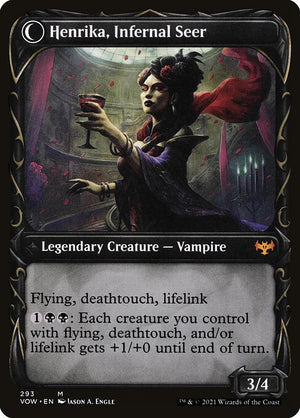 Henrika Domnathi // Henrika, Infernal Seer (293) [Innistrad: Crimson Vow] [Showcase] Reverse