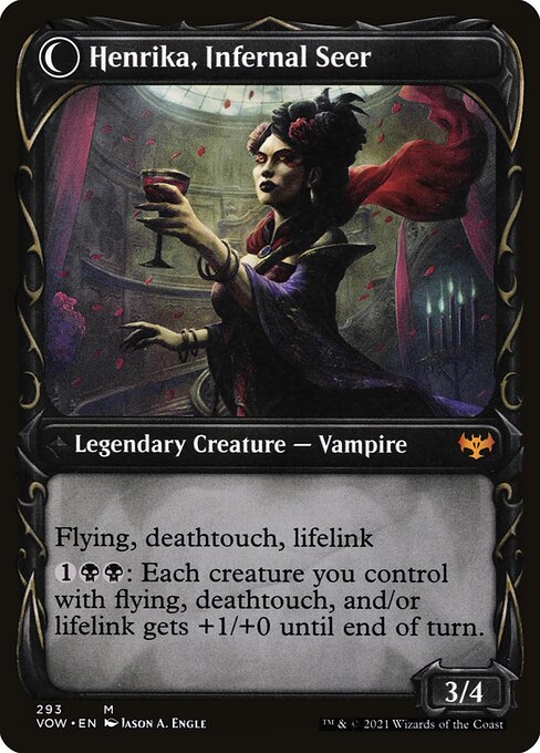 Henrika Domnathi // Henrika, Infernal Seer (293) [Innistrad: Crimson Vow] [Showcase] Reverse