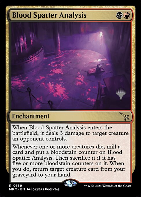 Blood Spatter Analysis (189p) [Murders at Karlov Manor Promos]