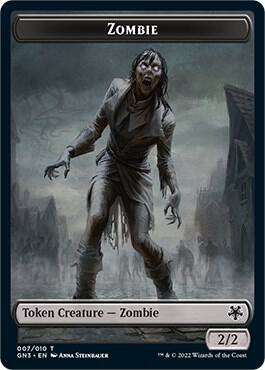 Zombie // Treasure Double-Sided Token (7 // 10) [Game Night: Free-for-All]