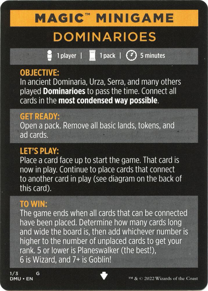Magic Minigame: Dominarioes (1) [Dominaria United]