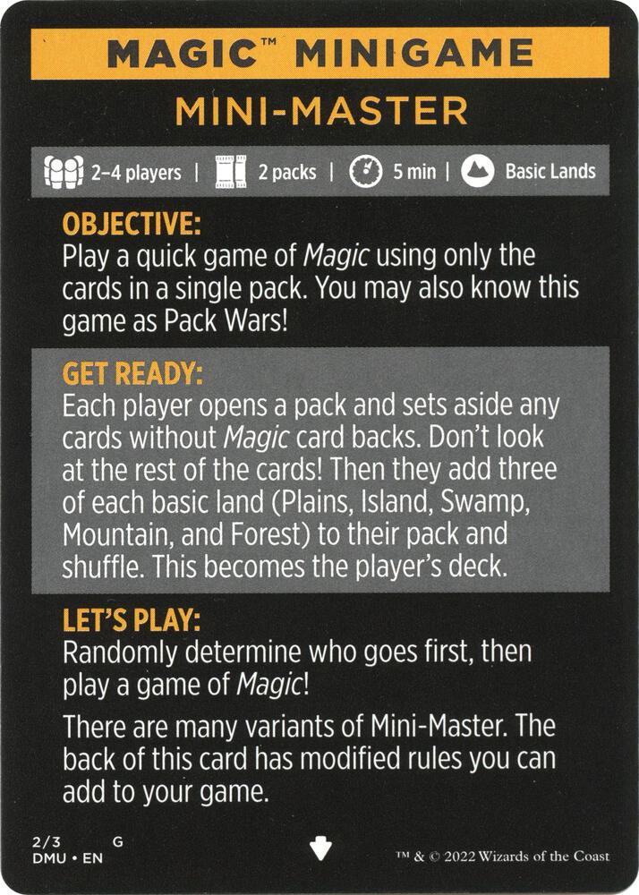 Magic Minigame: Mini-Master (2) [Dominaria United]