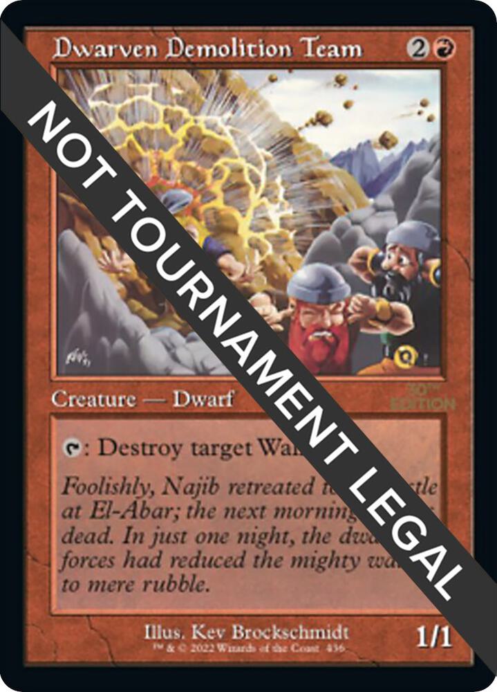 Dwarven Demolition Team (Retro Frame) (436) [30th Anniversary Edition]