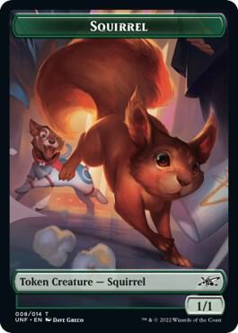 Squirrel // Treasure (013) Double-sided Token [Unfinity]
