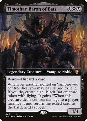 Timothar, Baron of Bats (42) [Crimson Vow Commander] [Extended Art]
