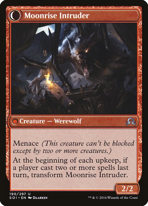 Village Messenger // Moonrise Intruder (190) [Shadows over Innistrad] Reverse