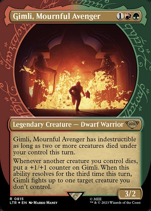 Gimli, Mournful Avenger (815) [The Lord of the Rings: Tales of Middle-earth] [Showcase, Borderless]