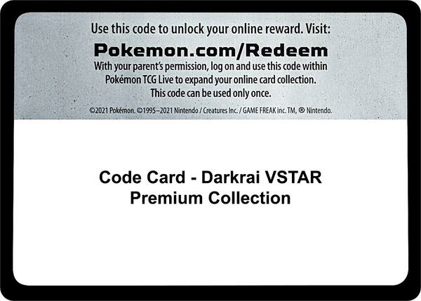 Code Card - Darkrai VSTAR Premium Collection [Miscellaneous Cards and Products]