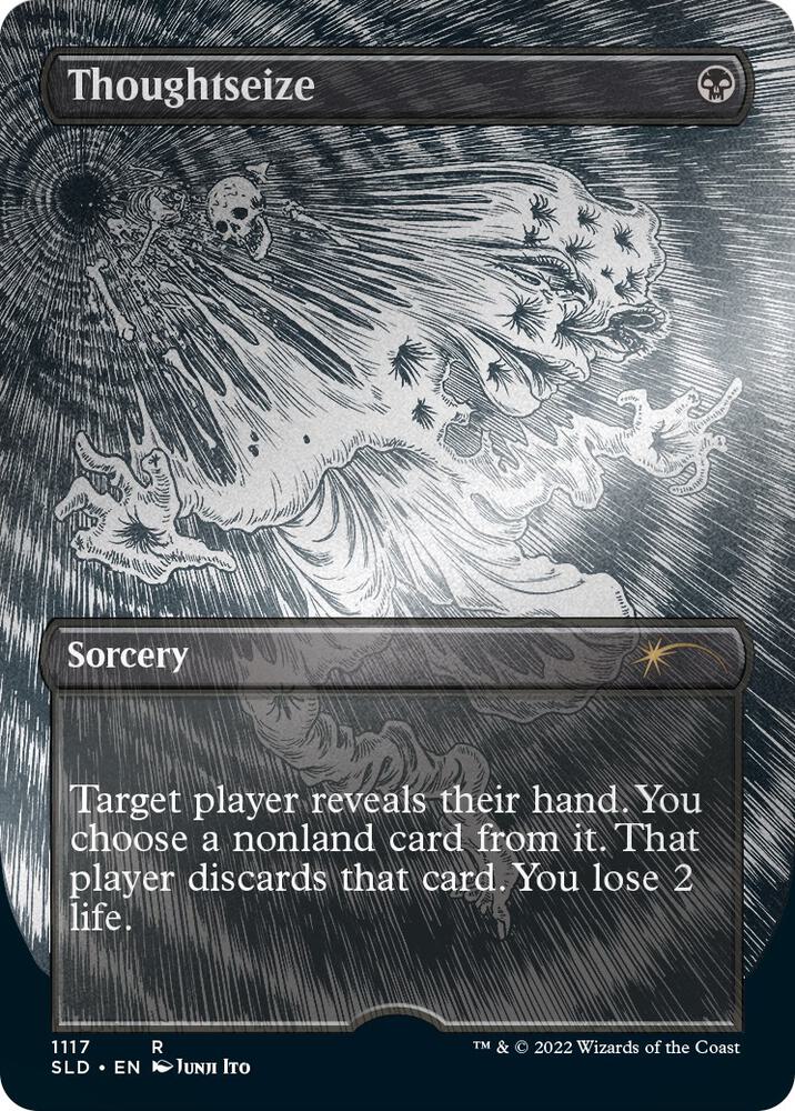 Thoughtseize (Borderless) (Foil Etched) (1117) [Secret Lair Drop]