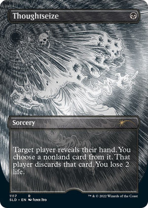 Thoughtseize (Borderless) (Foil Etched) (1117) [Secret Lair Drop]