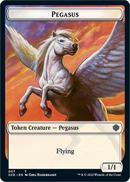 Pegasus // Faerie Double-Sided Token (7 // 10) [Starter Commander Decks]