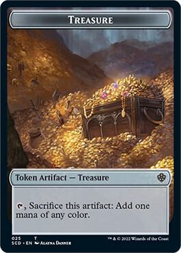 Treasure Double-Sided Token (25) [Starter Commander Decks]