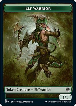 Elf Warrior // Soldier Double-Sided Token (21 // 8) [Starter Commander Decks]