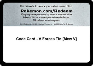 Code Card - V Forces Tin [Mew V] [Miscellaneous Cards and Products]