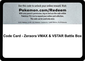 Code Card - Zeraora VMAX & VSTAR Battle Box [Miscellaneous Cards and Products]