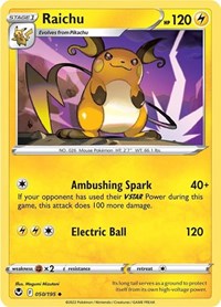 Raichu (050/195) [SWSH12 Silver Tempest]