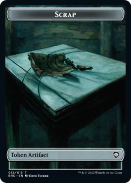 Scrap // Phyrexian Myr Double-Sided Token (12 // 5) [The Brothers' War Commander]