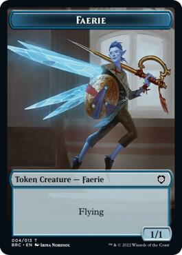 Faerie // Powerstone Double-Sided Token (4 // 7) [The Brothers' War Commander]
