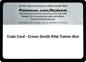 Code Card - Crown Zenith Elite Trainer Box [Crown Zenith]