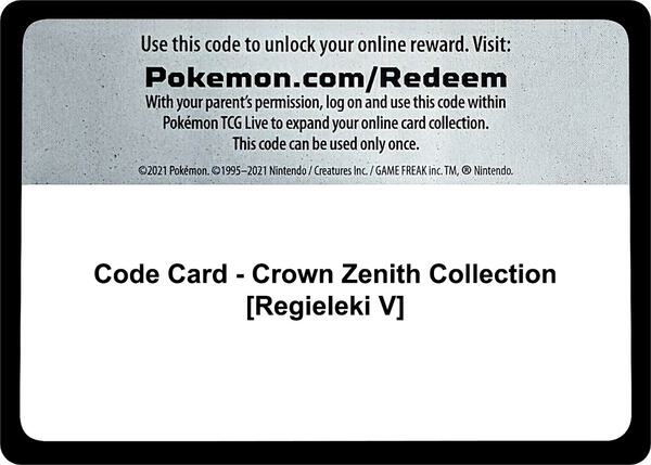 Code Card - Crown Zenith Collection [Regieleki V] [Crown Zenith]