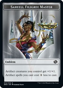 Emblem - Saheeli, Filigree Master (12) [The Brothers' War]
