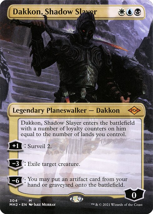 Dakkon, Shadow Slayer (304) [Modern Horizons 2] [Borderless]