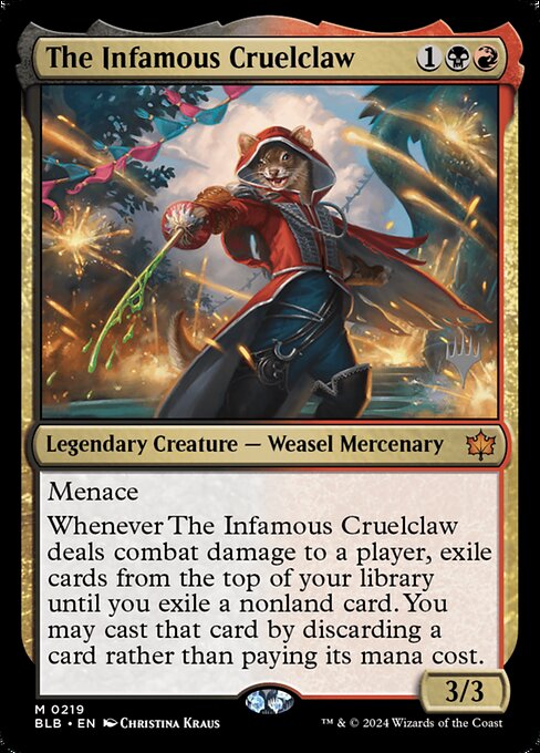 The Infamous Cruelclaw (219p) [Bloomburrow Promos]