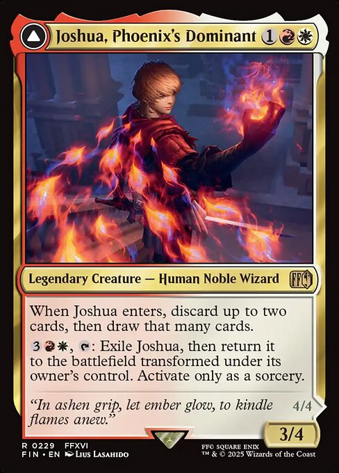 Joshua, Phoenix's Dominant // Phoenix, Warden of Fire (229) [Final Fantasy]