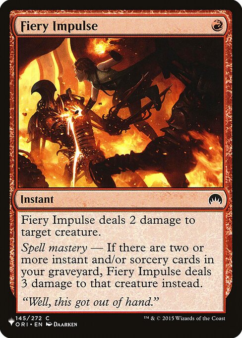 Fiery Impulse (ORI-145) [The List]