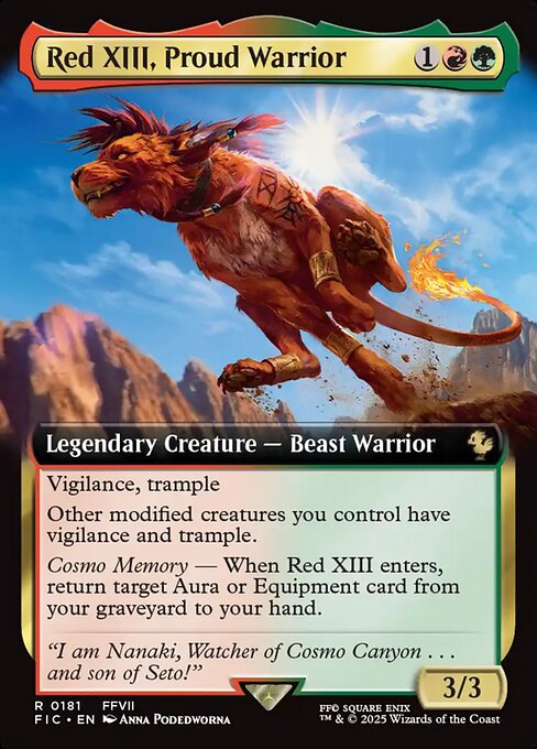 Red XIII, Proud Warrior (181) [Final Fantasy Commander]