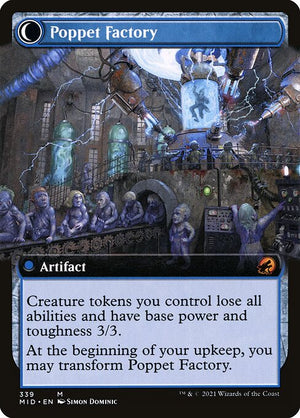 Poppet Stitcher // Poppet Factory (339) [Innistrad: Midnight Hunt] [Extended Art] Reverse