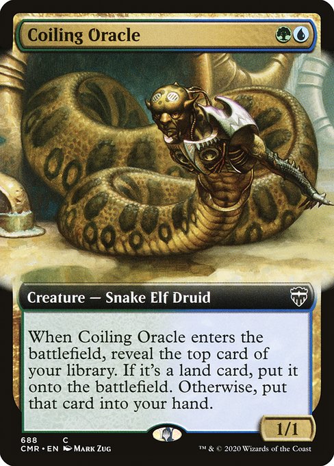 Coiling Oracle (688) [Commander Legends] [Extended Art]