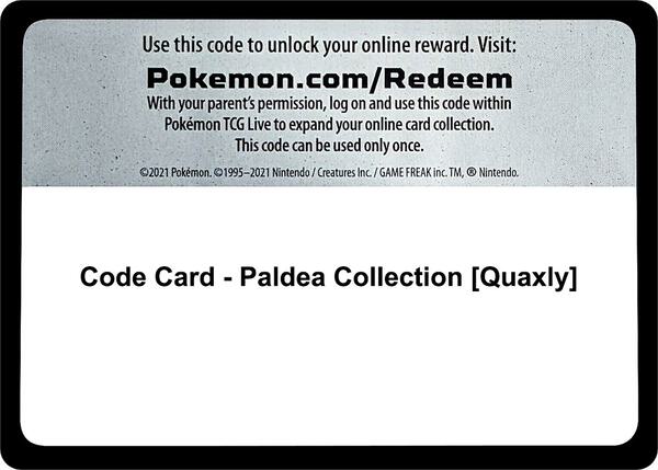 Code Card - Paldea Collection [Quaxly] [SV01 Scarlet and Violet Base Set]