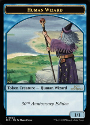 Human Wizard Token (5) [30th Anniversary Edition]