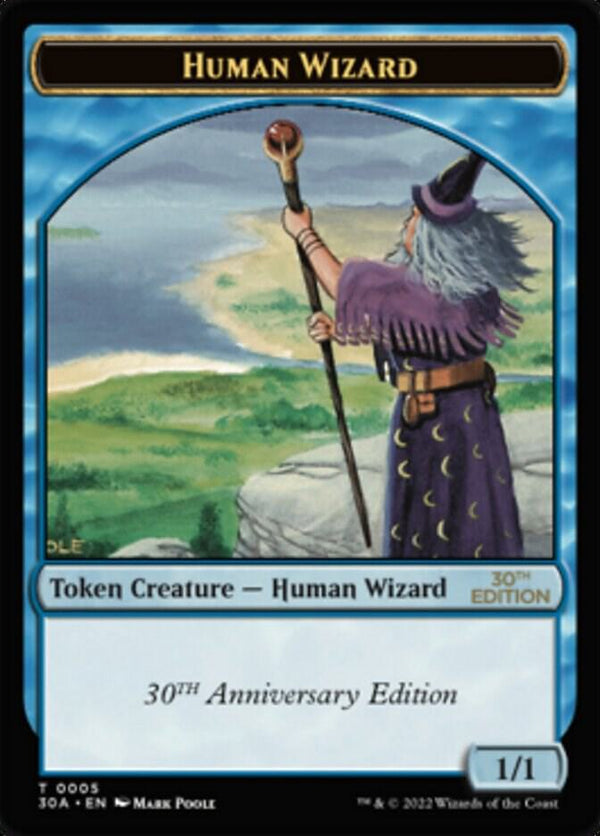 Human Wizard Token (5) [30th Anniversary Edition]