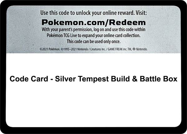 Code Card - Silver Tempest Build & Battle Box [SWSH12 Silver Tempest]