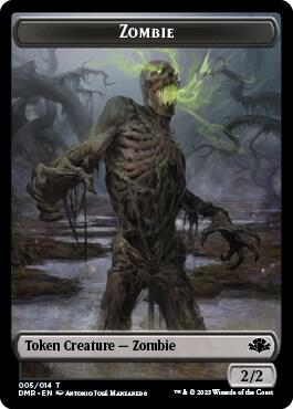 Zombie // Bird Double-Sided Token (5 // 1) [Dominaria Remastered]
