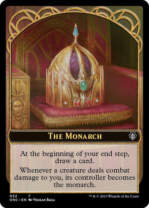 The Monarch // Golem Double-Sided Token (22 // 18) [Phyrexia: All Will Be One Commander]