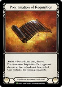 Proclamation of Requisition - JDG003 (JDG003) [Flesh and Blood Promo Cards]