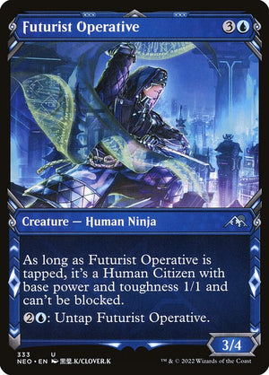 Futurist Operative (333) [Kamigawa: Neon Dynasty] [Showcase]