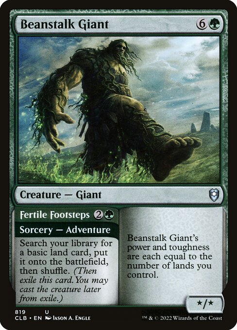 Beanstalk Giant // Fertile Footsteps (819) [Commander Legends: Battle for Baldur's Gate]