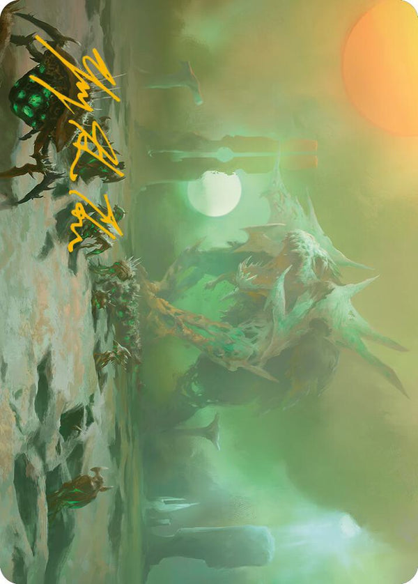 Green Sun's Twilight Art Card (Gold-Stamped Signature) (39) [Phyrexia: All Will Be One Art Series]
