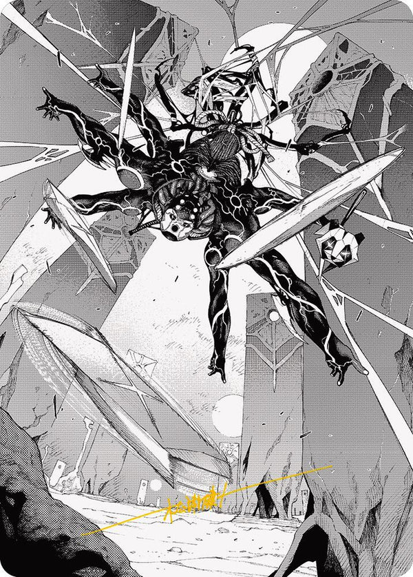 Kaito, Dancing Shadow Art Card (78/81) (Gold-Stamped Signature) [Phyrexia: All Will Be One Art Series]