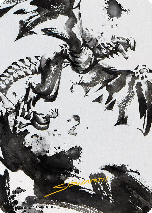 Quicksilver Fisher Art Card (Gold-Stamped Signature) (68) [Phyrexia: All Will Be One Art Series]