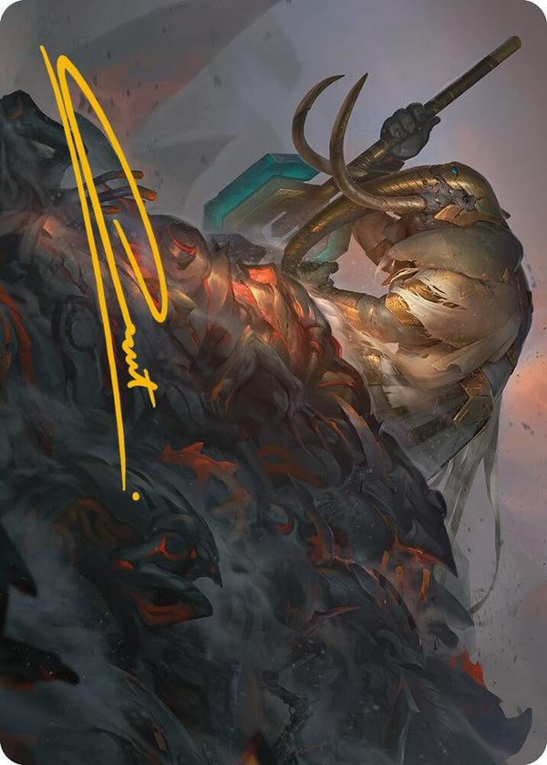 Against All Odds Art Card (Gold-Stamped Signature) (1) [Phyrexia: All Will Be One Art Series]